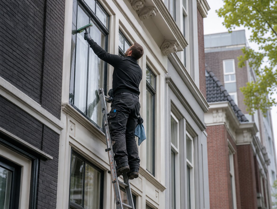Particulier glasbewassing: sfeerbeeld bij particulier glasbewassing