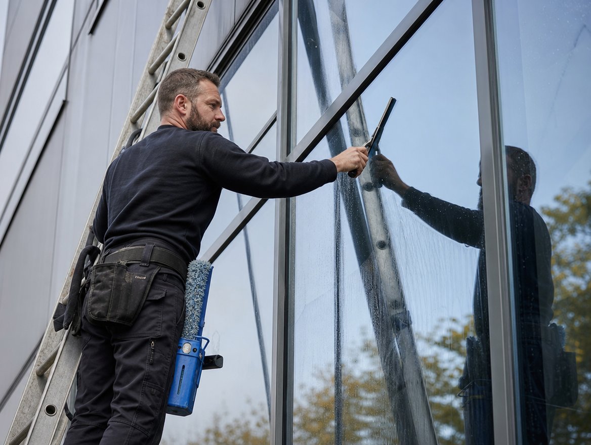 Zakelijk glasbewassing: sfeerbeeld bij zakelijk glasbewassing